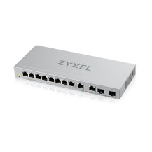 XGS1210-12 - Switch SMART MANAGED, 8 porte Gigabit, 2 porte 2.5GbE, 2 porte SFP+ 10GbE, - Easy Manag per VLAN, QoS - fanless XGS