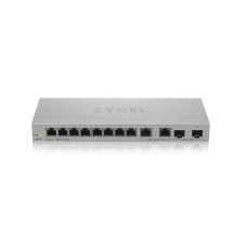 XGS1210-12 - Switch SMART MANAGED, 8 porte Gigabit, 2 porte 2.5GbE, 2 porte SFP+ 10GbE, - Easy Manag per VLAN, QoS - fanless XGS