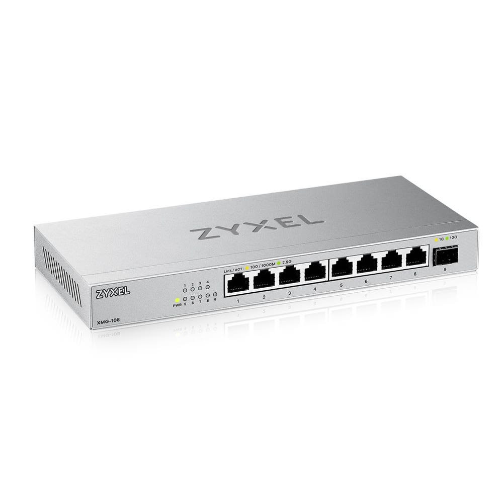 ZYXEL XMG-108 - Switch  Unmanaged, 8 Porte 2.5GbE, 1 porta 10GbE SFP+, Desktop / XMG-108-ZZ0101F XMG-108-ZZ0101F ZYXEL