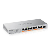 XMG-108HP - Switch Unmanaged, 8 Porte 2.5GbE PoE (erogazione fino a 100W), 1 porta 10GbE SFP+, Desktop / XMG-108HP-EU0101F XMG-1