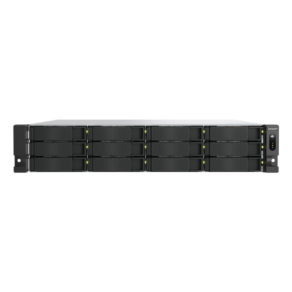 NAS RACK 2U QNAP TS-h1277AXU-RP-R7-32G 12BAY + 2x M.2 2x2.5GbE 2x10GbE BaseT  2xUSB 3.2 RAM 32GB DDR5 AMD Ryzen 7700 2X550W TS-h