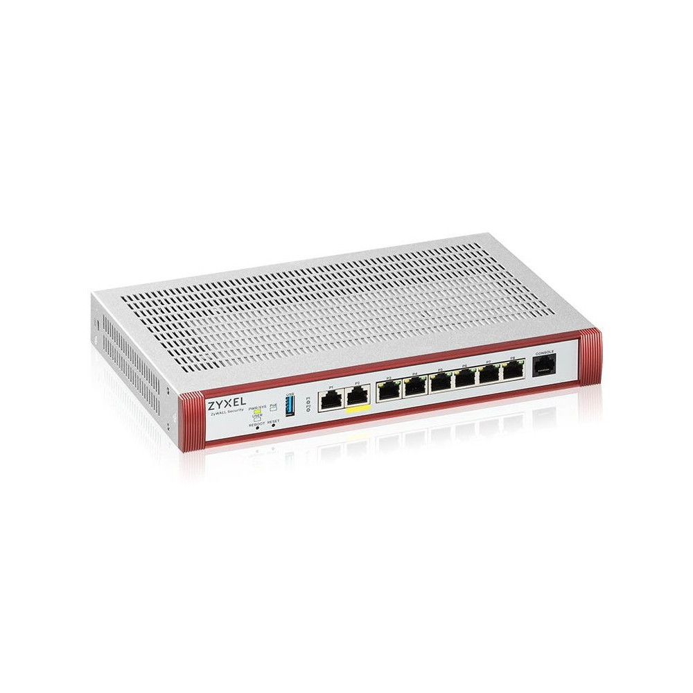 FIREWALL ZYXEL USGFlex Security Gateway 100HP VPN: 50IPSec/L2TP, 25 SSL WAN, 7xLAN 1xPoE 30W, Desktop Fanless, fino a 25 utenti 