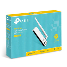 ADATTATORE WIRELESS TP-LINK TL-WN722N USB 2.0 150M LITE N HIGH GAIN 802.11n/g/b, 1 ANTENNA STACCABILE TL-WN722N TP-LINK