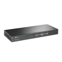 SWITCH TP-LINK TL-SG1016 16P LAN GIGABIT FANLESS 10/100/1000Mbps RACKMOUNTABLE RJ45 CASE ACCIAIO TL-SG1016 TP-LINK
