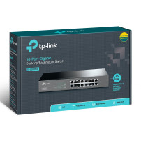 SWITCH TP-LINK TL-SG1016D 16P LAN GIGABIT DESKTOP/RACKMOUNT 10/100/1000Mbps RJ45 CASE ACCIAIO TL-SG1016D TP-LINK
