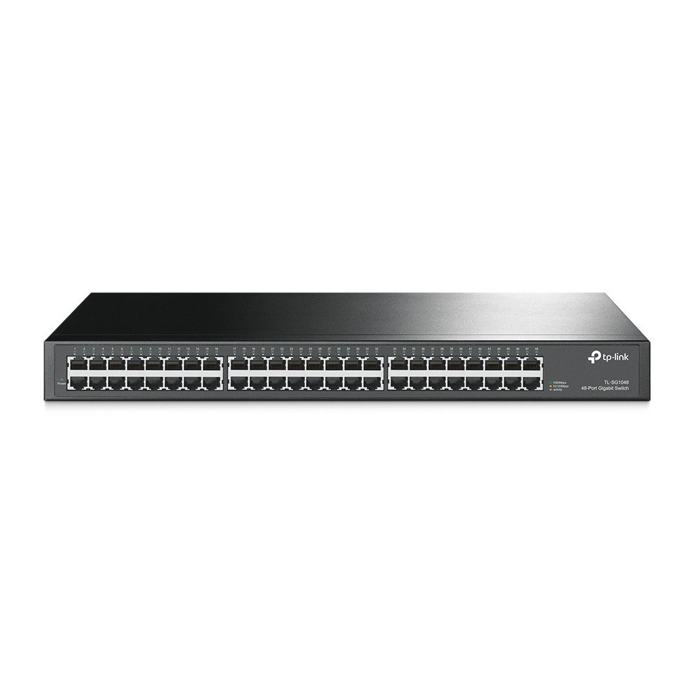 SWITCH TP-LINK TL-SG1048 48P LAN GIGABIT DESKTOP 10/100/1000Mbps RACKMOUNTABLE RJ45 CASE ACCIAIO TL-SG1048 TP-LINK