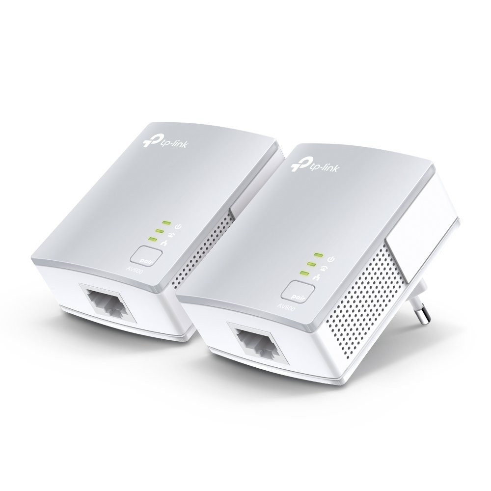 ADATTATORE POWERLINE TP-LINK AV600 TL-PA411 Starter Kit CONF.2PZ X LAN 600Mbps copertura 300mt in casa TL-PA411 KIT TP-LINK