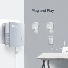 ADATTATORE POWERLINE TP-LINK AV600 TL-PA411 Starter Kit CONF.2PZ X LAN 600Mbps copertura 300mt in casa TL-PA411 KIT TP-LINK
