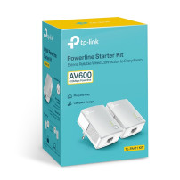 ADATTATORE POWERLINE TP-LINK AV600 TL-PA411 Starter Kit CONF.2PZ X LAN 600Mbps copertura 300mt in casa TL-PA411 KIT TP-LINK