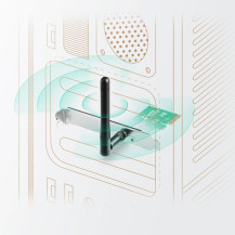 SCHEDA WIRELESS TP-LINK TL-WN781ND PCI EXPRESS 150M Atheros, 1T1R, 2.4GHz 802.11n/g/b, 1ANTENNA STACCABILE DA 2dBi TL-WN781ND TP