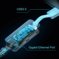 ADATTATORE ETHERNET TP-LINK UE300 1 PORTA USB3.0 1 PORTA LAN UE300 TP-LINK