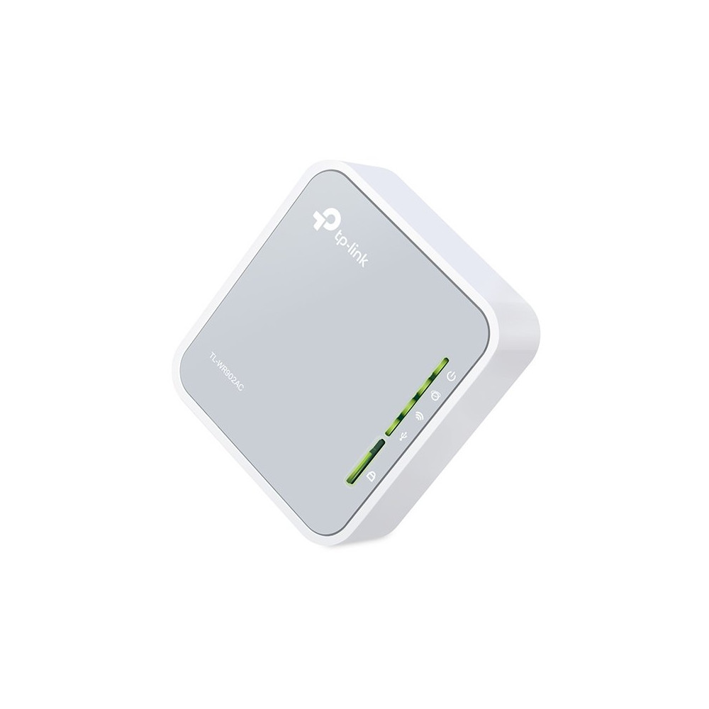 ROUTER TP-LINK TL-WR902AC WIRELESS AC750 DUAL BAND MINI POCKET 433MBPS x5GHZ+300MBPSx2.4GHZ 3G/4G 1P 10/100M 1P USB 3 ANT INT TL