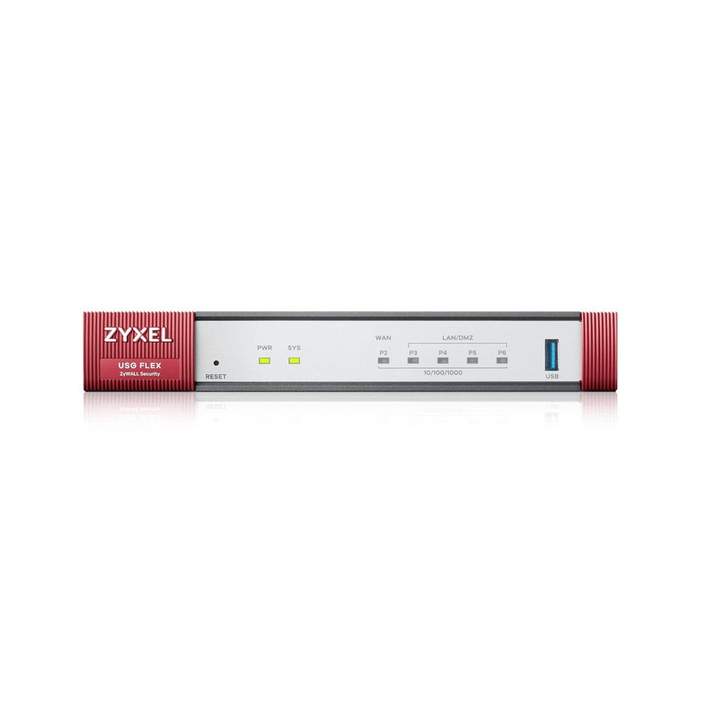 FIREWALL ZYXEL USGFLEX SECURITY GATEWAY 50HP WAN/LAN 1xGbE PoE 30W 4xGbE VPN: 20 IPSEC, 15 SSL Incl 1Y Sec Pack, cons x 10 utent