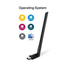 ADATTATORE WIRELESS TP-LINK Archer T2U Plus AC600 DUAL BAND USB 2.0 433Mbps at 5Ghz + 200Mbps a 2.4Ghz 1ANTENNA Archer T2U Plus 