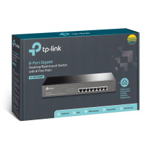 SWITCH TP-LINK TL-SG1008MP 8P 10/100/1000Mbps RJ45 POE+ 126W PoE Power, 1U 13-inch Rack-mountable TL-SG1008MP TP-LINK