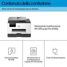 MULTIFUNZIONE HP CONSUMER OJ-9130b PRO A4 25/19PPM 2x250FF FAX DADF DUPLEX LAN USB WiFi 4U561B HP