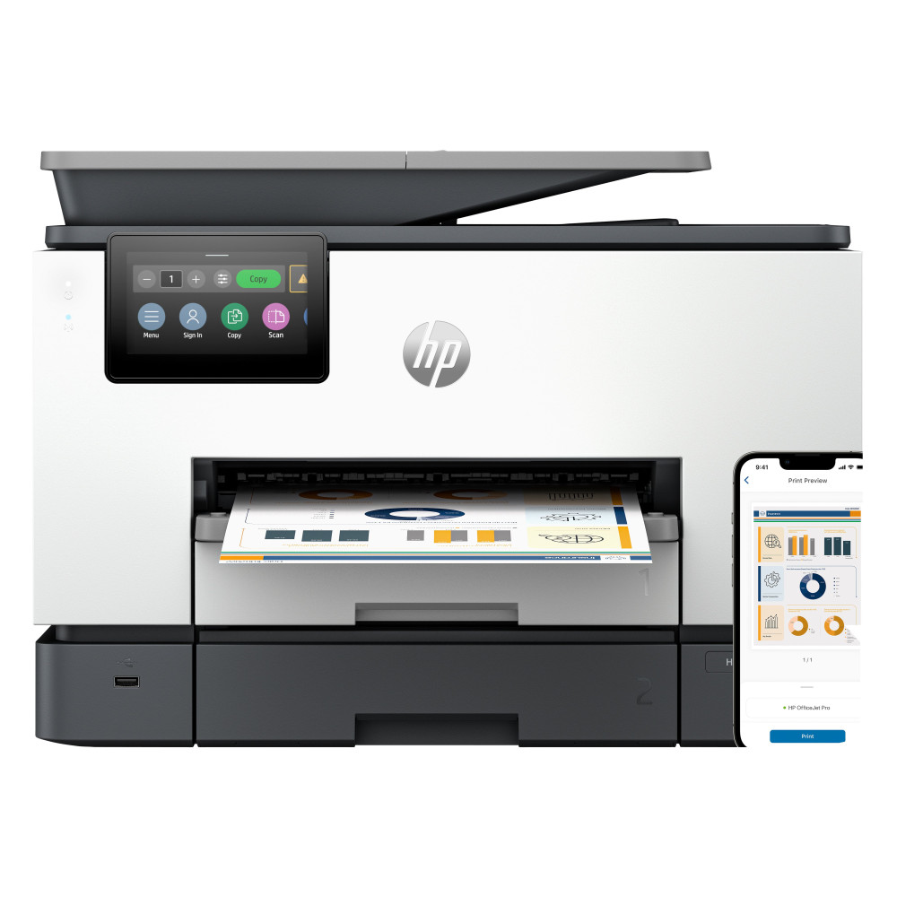 MULTIFUNZIONE HP CONSUMER OJ-9130b PRO A4 25/19PPM 2x250FF FAX DADF DUPLEX LAN USB WiFi 4U561B HP