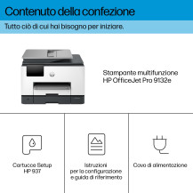 MULTIFUNZIONE HP CONSUMER OJ-9132e PRO A4 25/20PPM 500FF FAX DADF DUPLEX LAN USB WiFi 404M5B HP