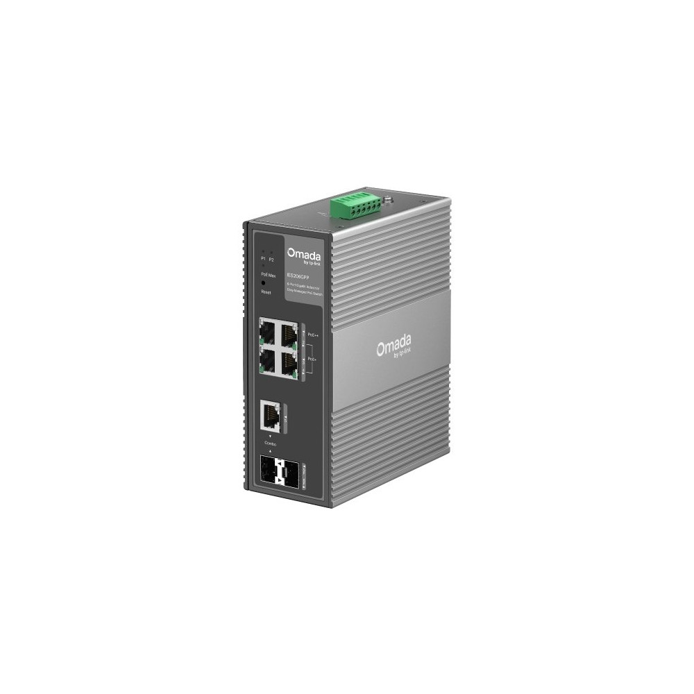 SWITCH TP-LINK INDUSTRIALE IES206GPP GIGABIT 6P CON 3P POE+ 1P POE++ 1P GIGABIT POE+ 1P GIGABIT NON POE-1P COMBO GIGABIT SFP IES