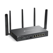 ROUTER TP-LINK ER706W-4G GIGABIT VPN 4G AX3000 1P Gigabit SFP WAN/LAN,1P Gigabit RJ45 WAN,4P GigabitWAN/LAN RJ45 1Nano SIM slot 