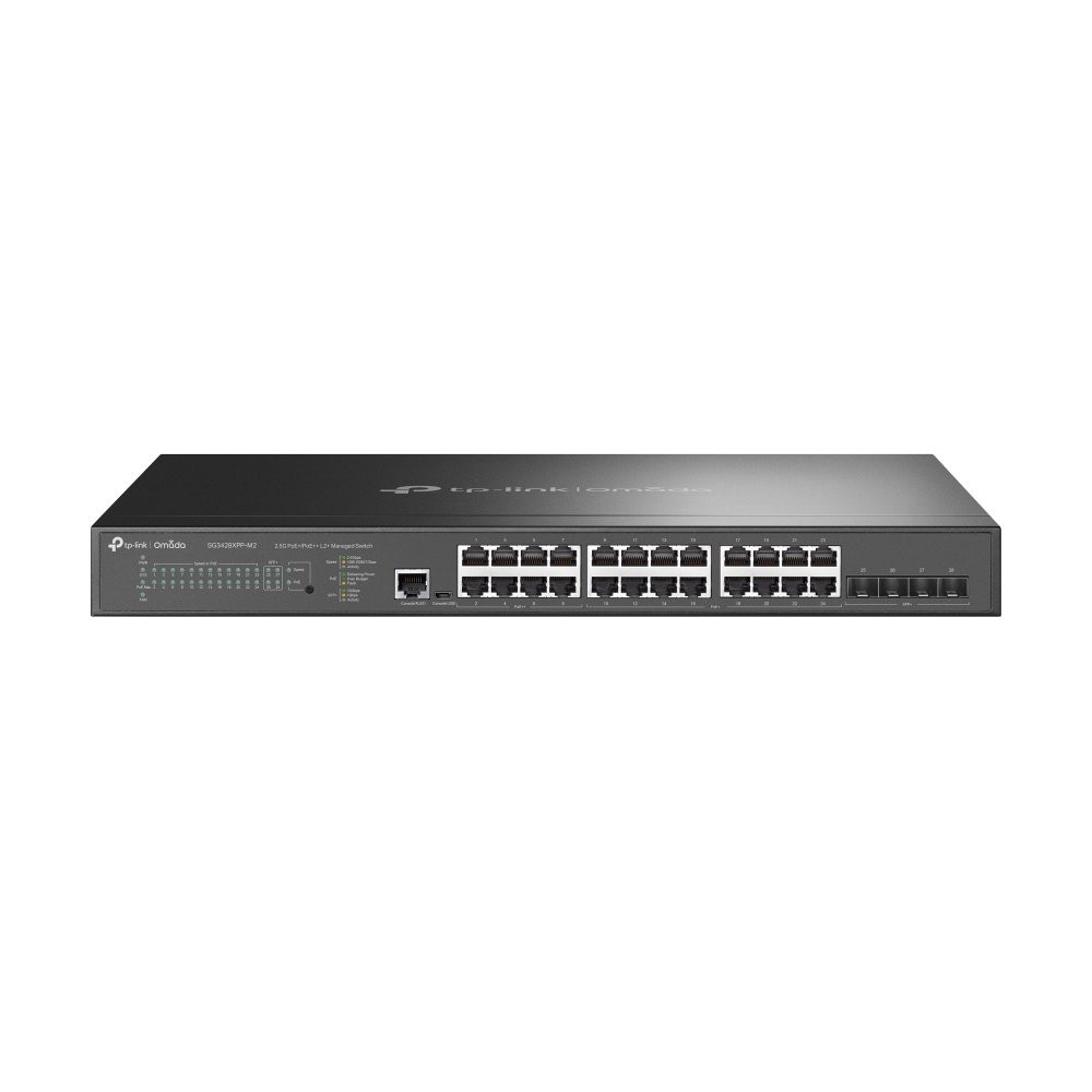 SWITCH TP-LINK TL-SG3428XPP-M2 L2+ Managed Switch 24P 2.5GBASE-T E 4P 10GE SFP+ con16P PoE+ e 8P PoE++ 500W PoE Power,1U 19-inc 