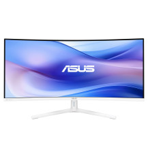 MONITOR ASUS LED 34" Curved VU34WCIP-W 21:9 3440x1440 100HZ 5ms 300cd/M 3000:1 2X2W MM HDMI DP USB-C Docking White 90LM0AIT-B01M