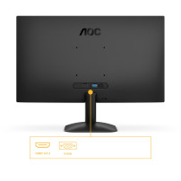 MONITOR AOC LED 23.8'' Wide 24B31H IPS 1920x1080 120HZ 4ms 300cd/mq 1.500:1 VGA HDMI 24B31H AOC