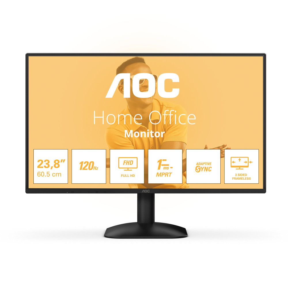 MONITOR AOC LED 23.8'' Wide 24B31H IPS 1920x1080 120HZ 4ms 300cd/mq 1.500:1 VGA HDMI 24B31H AOC