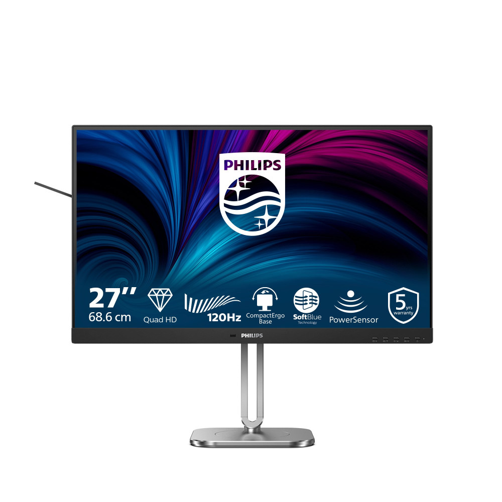 MONITOR PHILIPS LED 27" 27B2N4500/00 IPS 2560x1440 120Hz 4ms 350cd/m²50.000.000:1 2x2W MM Pivot RegH 2HDMI DP USB-C 27B2N4500/00
