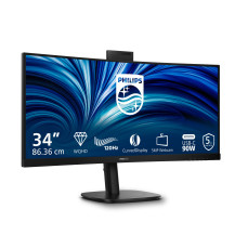 MONITOR PHILIPS LED 34" 21:9 CURVED 34B2U3600CH/00 3440x1440 120Hz 4ms 300cd/m² 50.000.000:1 2x5W MM WEBCAM HDMI DP RJ45 USB-C 3