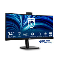 MONITOR PHILIPS LED 34" 21:9 CURVED 34B2U3600CH/00 3440x1440 120Hz 4ms 300cd/m² 50.000.000:1 2x5W MM WEBCAM HDMI DP RJ45 USB-C 3