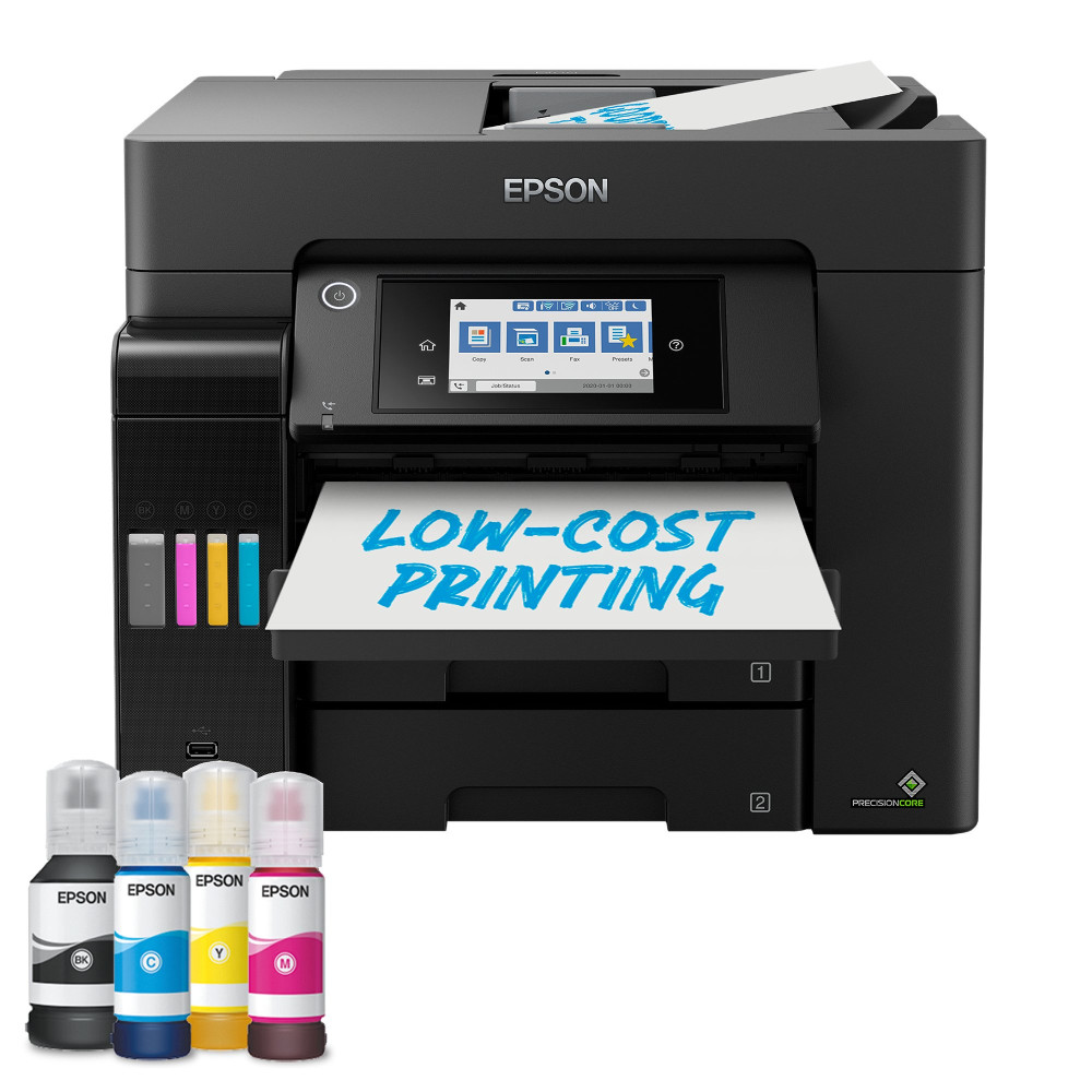 MULTIFUNZIONE EPSON EcoTank ET-5855 A4 32/32PPM 550FF FAX DADF DUPLEX LAN WiFi WiFi Direct Display 10.9cm C11CJ29406 EPSON