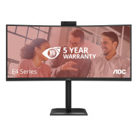 MONITOR AOC LED 34" Wide CURVED CU34E4CW 3840x1440 120HZ 4ms 350cd/mq 20.000.000:1 2x5W MM WEBCAM Reg.H 2HDMI DP USB-C Docking C