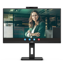 MONITOR AOC LED 27" Wide Q27P3QW IPS 2560x1440 4ms 350cd/mq 20.000.000:1 2x5W MM WEBCAM PIVOT Reg.H 2HDMI DP Q27P3QW AOC