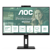 MONITOR AOC LED 27" Wide Q27P3QW IPS 2560x1440 4ms 350cd/mq 20.000.000:1 2x5W MM WEBCAM PIVOT Reg.H 2HDMI DP Q27P3QW AOC