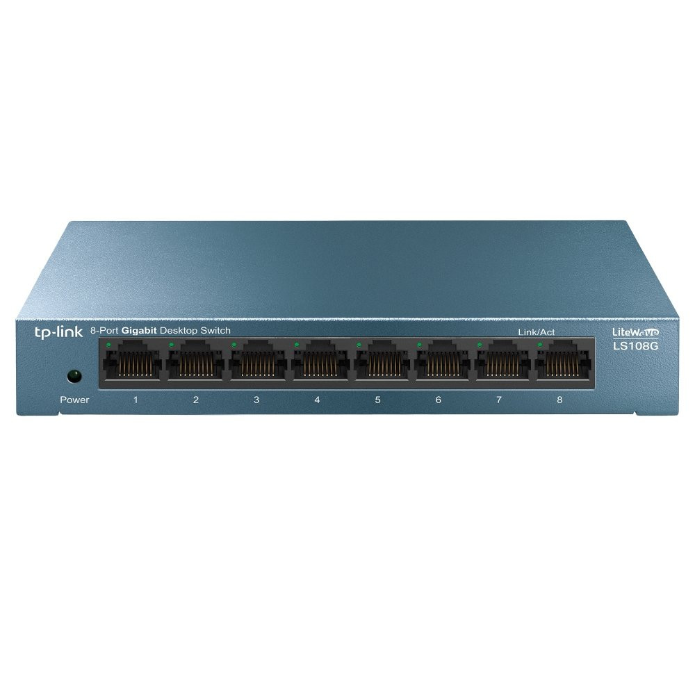 SWITCH TP-LINK LS108G 8P LAN GIGABIT SWITCH 10/100/1000Mbps RJ45 CASE METALLICO LS108G TP-LINK
