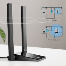 ADATTATORE WIRELESS TP-LINK Archer TX20U Plus AX1800 Mini Dual Band Wi-Fi6, 1201Mbps a 5GHz+574Mbps a 2.4GHz USB 3.0 2Ant Estern