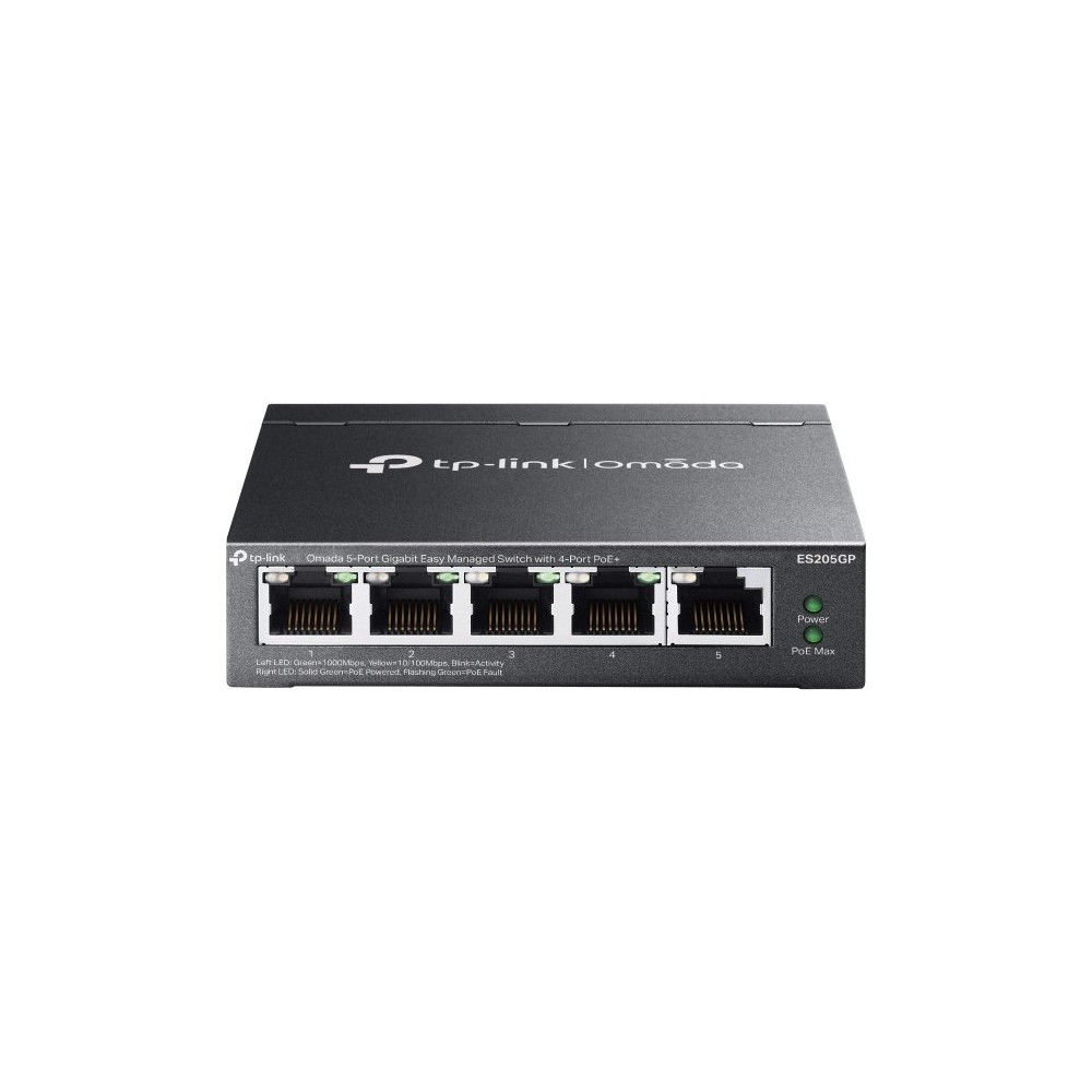 SWITCH TP-LINK OMADA ES205GP 5P LAN GIGABIT DESKTOP 10/100/1000Mbps RJ45 Desktop Easy Managed Switch 4P GIGABIT POE ES205GP TP-L