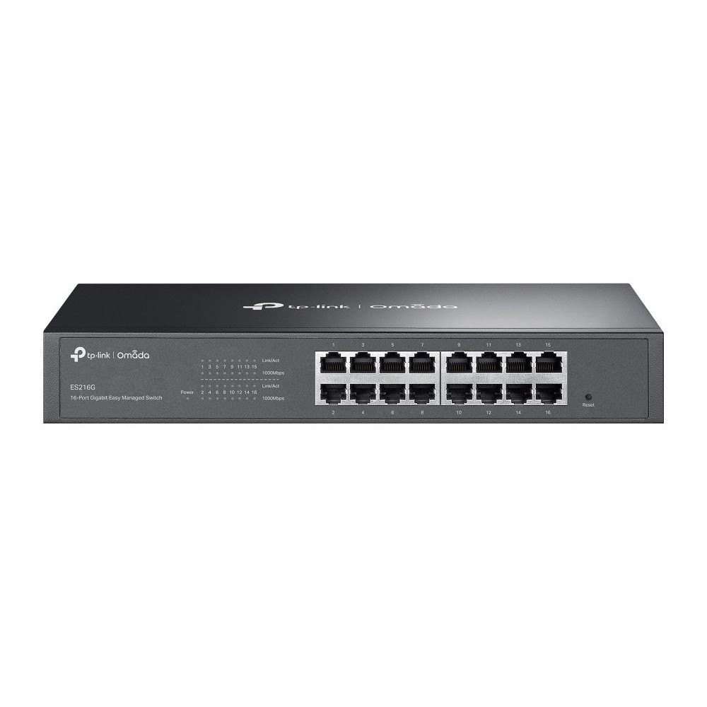 SWITCH TP-LINK OMADA ES216G 16P LAN GIGABIT DESKTOP 10/100/1000Mbps RJ45 Desktop Easy Managed Switch  1U 13-inch Rack-mountable 