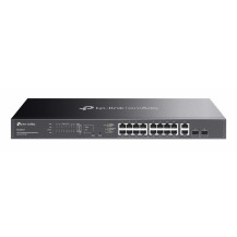 SWITCH TP-LINK OMADA ES220GMP 16P PoE+ LAN GIGABIT 10/100/1000Mbps RJ45 +2P UPLINK RJ45+2P SFP Budget 250W Easy Managed Switch E