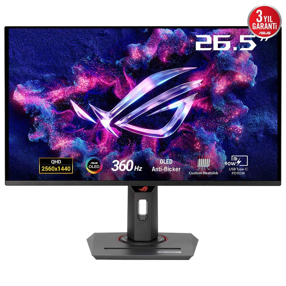 MONITOR ASUS 27" ROG Swift OLED XG27ACDNG Wide 2560x1440 360HZ 450cd/m² 1.500.000:1 PIVOT Reg.H 2HDMI DP USB-C Docking 90LM0AN0-