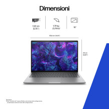 WORKSTATION MOBILE HP ZBOOK 8 16G1i D4TA5ET 16" Ultra 9 285H 32GB SSD1TB NVIDIA Quadro RTX 500 4GB 3Y Offsite W11P D4TA5ET HP
