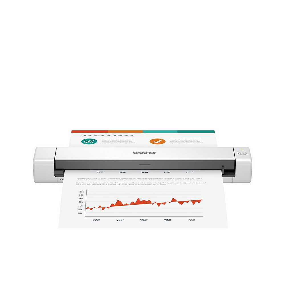 SCANNER BROTHER PORTATILE DS-640 A4 600x600 dpi 15PPM USB 2.0 DS640TJ1 BROTHER
