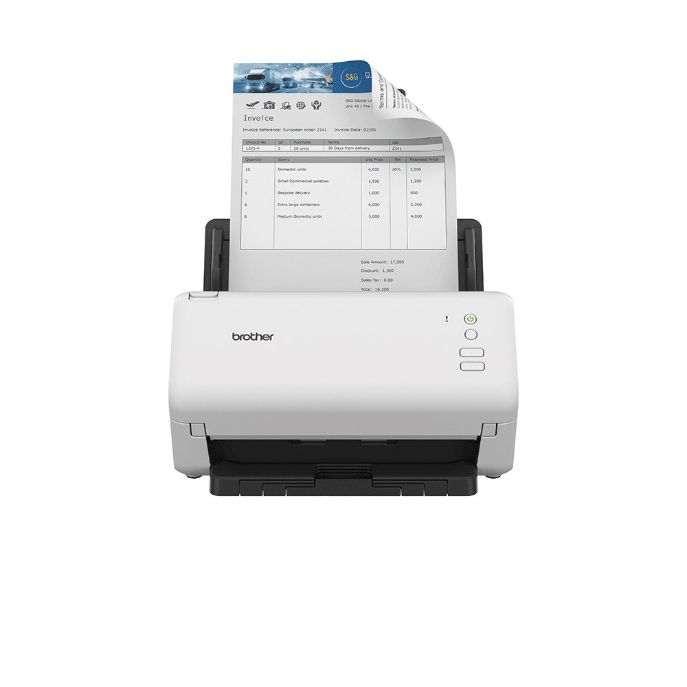 SCANNER BROTHER DOCUMENTALE ADS-4100 A4 35PPM 600x600 dpi ADF 60FF DUPLEX USB 3cis.0 ADS4100RE1 BROTHER