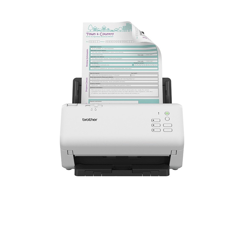 SCANNER BROTHER DOCUMENTALE ADS-4300N A4 40PPM 600x600 dpi ADF 50FF DUPLEX LAN USB 3.0 ADS4300NRE1 BROTHER