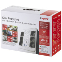 UPS LEGRAND 600VA monofase KEOR MULTIPLUG  con prese standard tedesco autonomia fino a 15 minuti - LG-310081 LG-310081 LEGRAND
