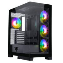 CASE ITEK SHOWBUI 45B - GAMING TOWER, ATX, 4x12cm ARGB fan, 2xUSB3, TYPE-C,SYDE & FRONT PANEL TEMP GLASS - ITGCASB45B ITGCASB45B