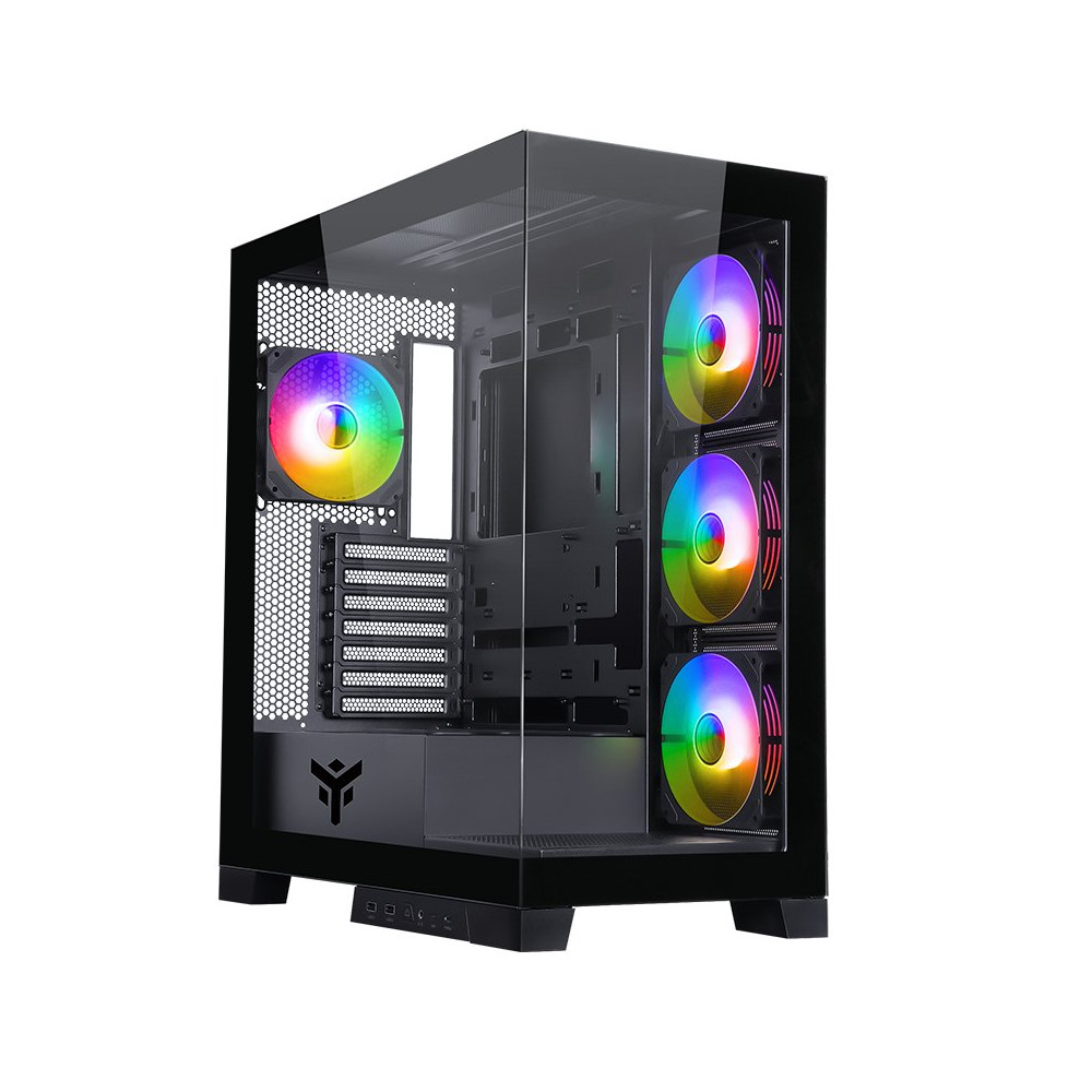 CASE ITEK SHOWBUI 45B - GAMING TOWER, ATX, 4x12cm ARGB fan, 2xUSB3, TYPE-C,SYDE & FRONT PANEL TEMP GLASS - ITGCASB45B ITGCASB45B