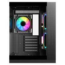 CASE ITEK TOWER "DARK CAVE DS" Gaming Tower 2*USB3,1*USB-C 3*12cm fan ARGB, Side & Front Panel Temp Glass, ITGCADCDSB ITGCADCDSB