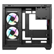 CASE ITEK TOWER "DARK CAVE DS" Gaming Tower 2*USB3,1*USB-C 3*12cm fan ARGB, Side & Front Panel Temp Glass, ITGCADCDSB ITGCADCDSB